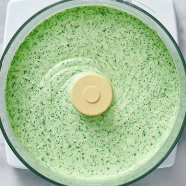 Delicious cilantro lime sauce drizzled over tacos and salads