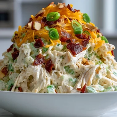 Delicious Million Dollar Chicken Salad with fresh ingredients and creamy dressing