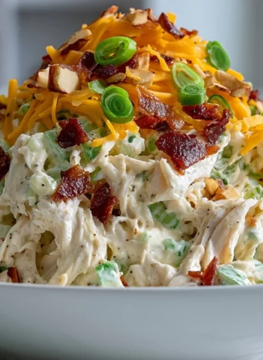 Delicious Million Dollar Chicken Salad with fresh ingredients and creamy dressing
