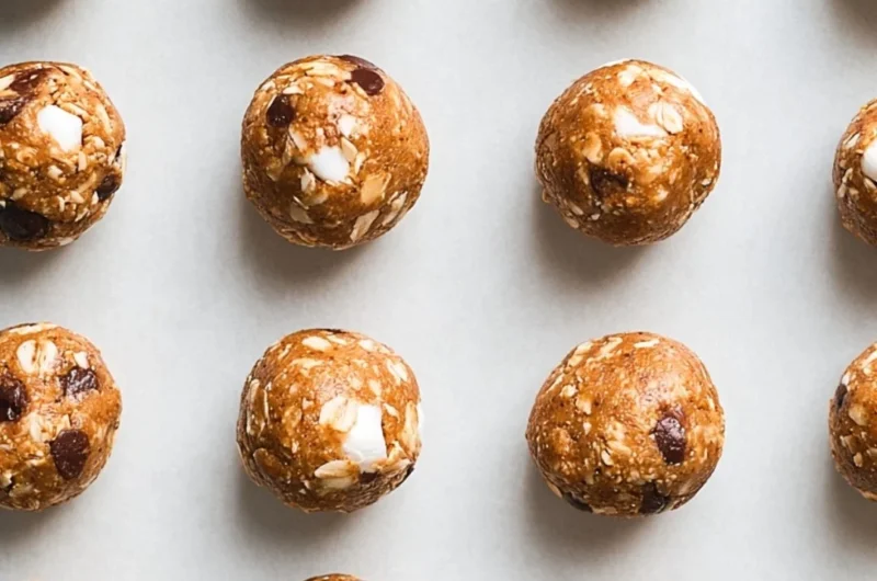Delicious S'mores Protein Balls with chocolate and marshmallow flavor