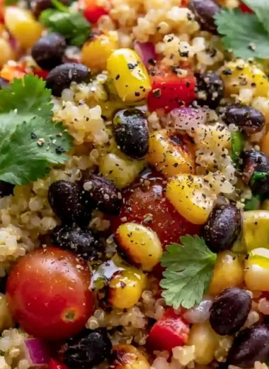 A vibrant and nutritious quinoa salad served in a bowl, perfect for any occasion.