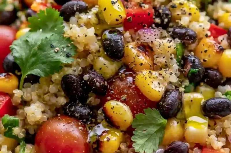 A vibrant and nutritious quinoa salad served in a bowl, perfect for any occasion.