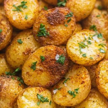 Crispy air fryer roasted potatoes served in a bowl