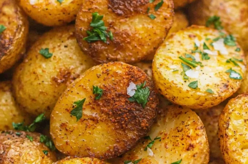 Crispy air fryer roasted potatoes served in a bowl