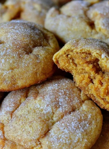 Deliciously soft pumpkin snickerdoodles with a cinnamon-sugar coating