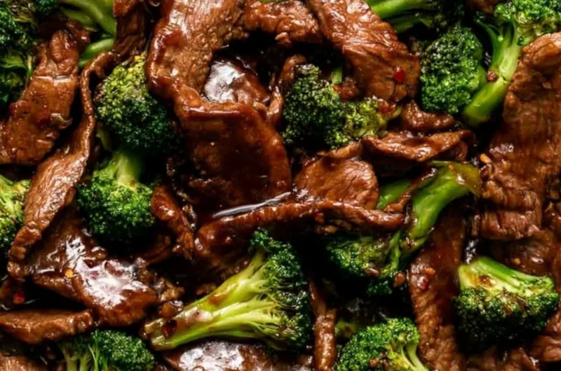 Delicious beef and broccoli stir-fry served with rice in a cozy setting.