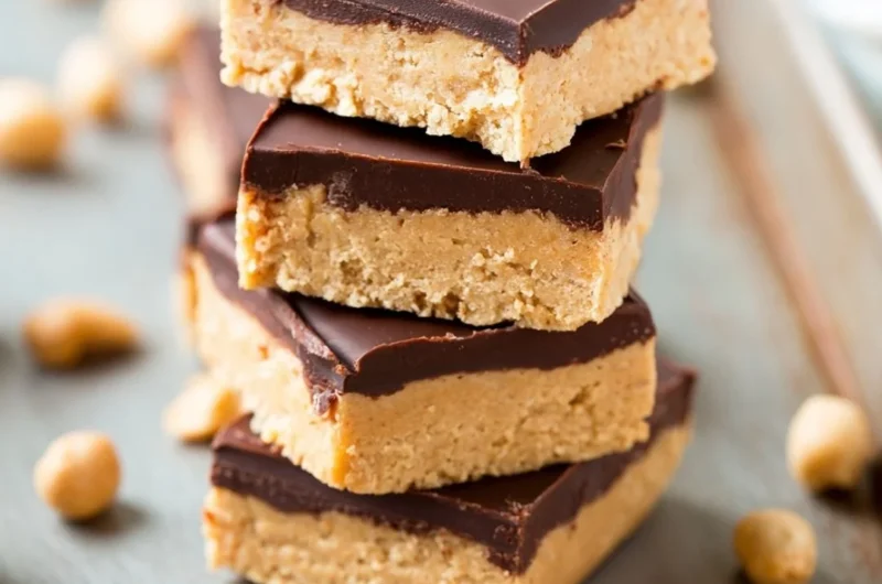 Homemade protein bars made with natural ingredients for a healthy snack.