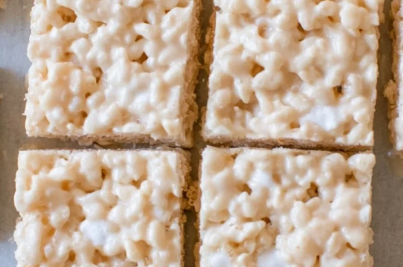 Homemade Rice Krispies Treats with marshmallows and cereal