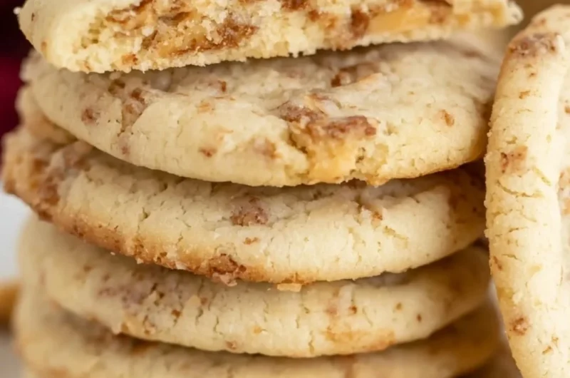 Delicious toffee butter icebox cookies ready to enjoy