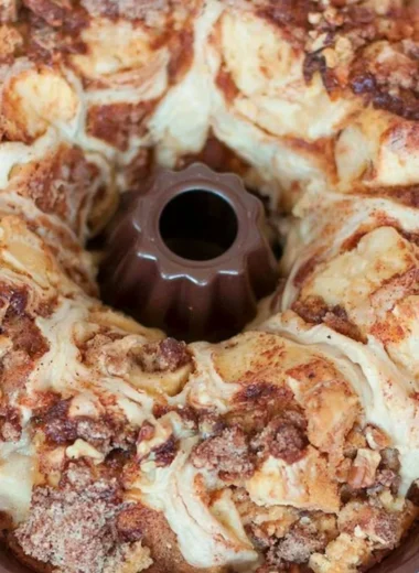 Walnut and Apple Coffee Cake with a warm, golden crust and apple slices